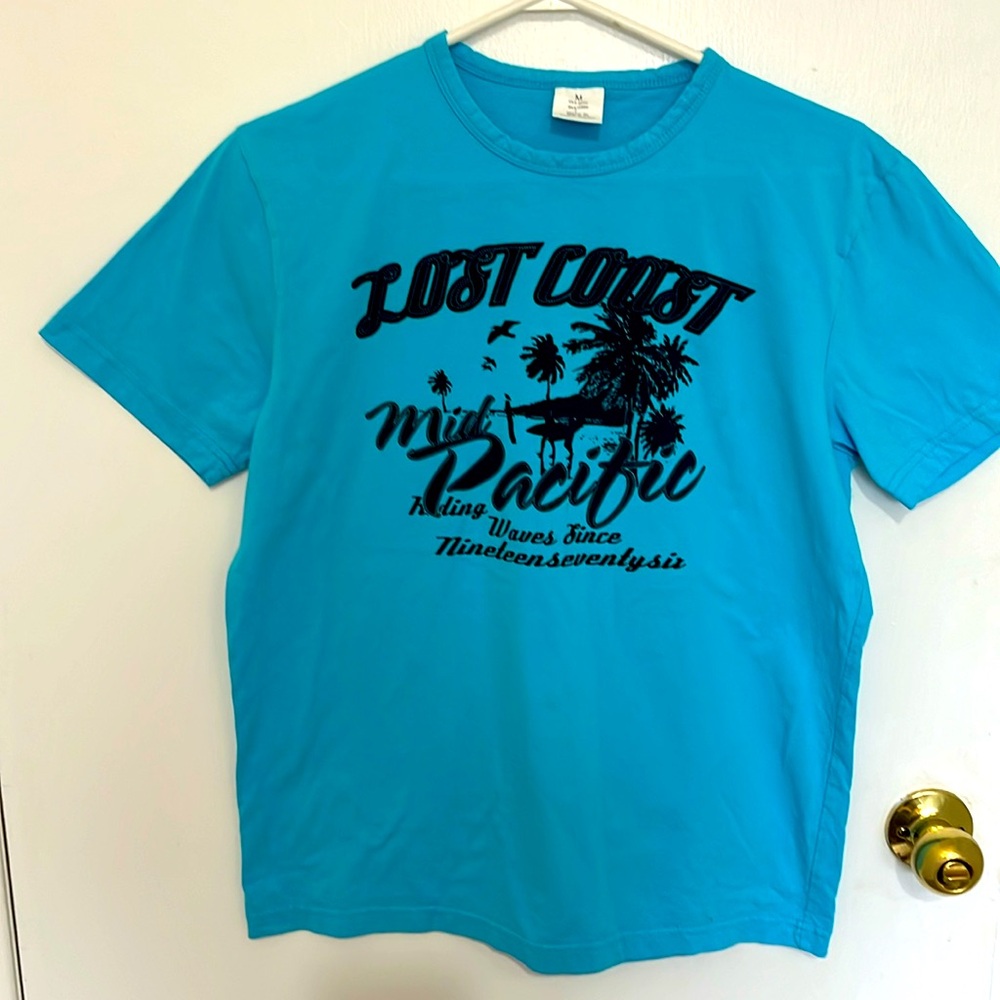 Men’s Blue Cotton T-shirt Size Medium